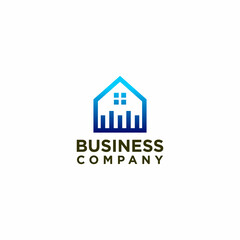 housing business logo design vector, construction and building logo design concept