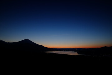 山中湖パノラマ台からの夕景