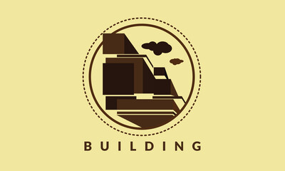 BUILDING TOWER LOGO TEMPLATE.VECTOR ILLUSTRATION OF BUILDING