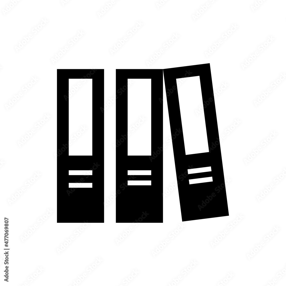 Poster office binders sign. document folder. business concept. silhouette sign. simple design. vector illus