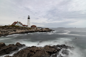 Fototapeta na wymiar Portland Head Light in Cape Elizabeth, Maine