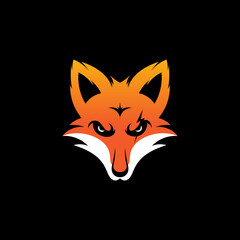 Obraz premium fox logo e sport vector icon illustration,gaming