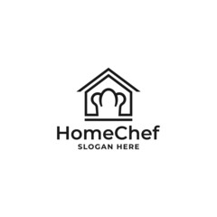 house chef, home chef, chef hat kitchen restaurant logo