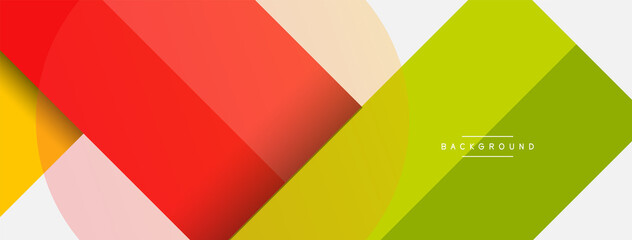 Geometric shapes composition abstract background. Circles lines and rectangles. Vector illustration for wallpaper banner background or landing page