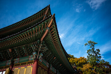 Fototapeta na wymiar Changdeokgung royal palace of the Joseon dynasty in Seoul, South Korea
