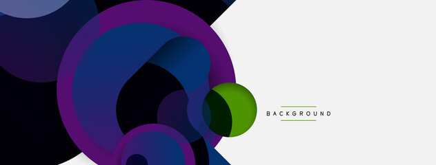 Circle and round shapes abstract background. Vector illustration for wallpaper banner background or landing page