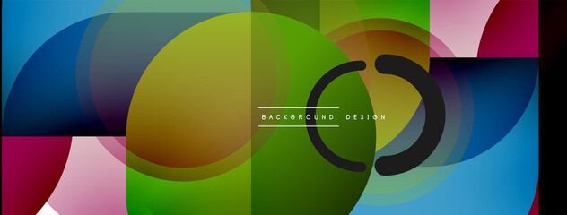 Round triangle shapes lines and circles. Geometric vector illustration for wallpaper banner background or landing page