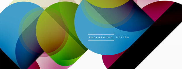 Round triangle shapes lines and circles. Geometric vector illustration for wallpaper banner background or landing page