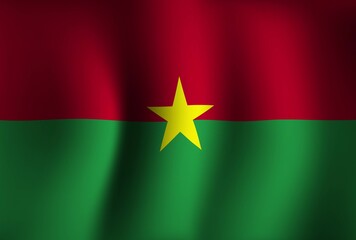 Obraz premium Burkina Faso Flag Background Waving 3D. National Independence Day Banner Wallpaper