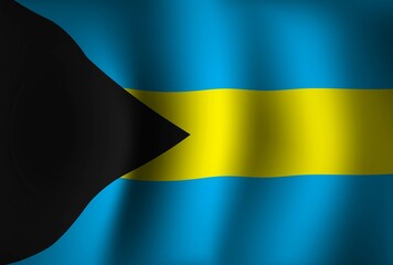 Bahamas Flag Background Waving 3D. National Independence Day Banner Wallpaper