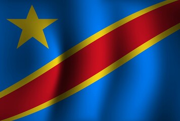 democratic republic of congo Flag Background Waving 3D. drc National Independence Day Banner Wallpaper