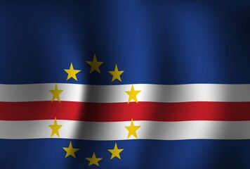 Cabo Verde Flag Background Waving 3D. National Independence Day Banner Wallpaper