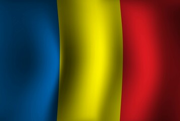 Chad Flag Background Waving 3D. National Independence Day Banner Wallpaper