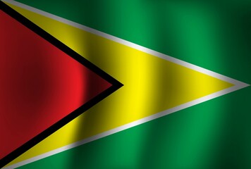 Guyana Flag Background Waving 3D. National Independence Day Banner Wallpaper