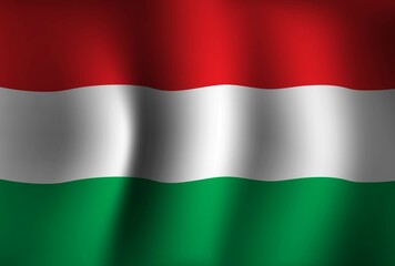 Hungary Flag Background Waving 3D. National Independence Day Banner Wallpaper