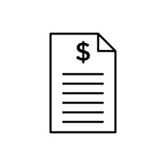 Bill line icon