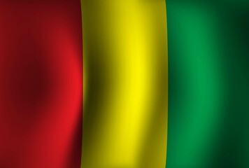 Fototapeta premium Guinea Flag Background Waving 3D. National Independence Day Banner Wallpaper