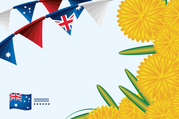 Obraz premium australia day garland