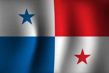 Panama Flag Background Waving 3D. National Independence Day Banner Wallpaper