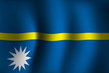 Fototapeta premium Nauru Flag Background Waving 3D. National Independence Day Banner Wallpaper
