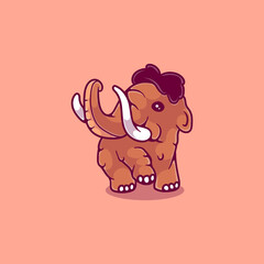 cute mammoth illustration