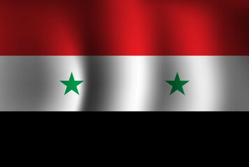 Syria Flag Background Waving 3D. National Independence Day Banner Wallpaper