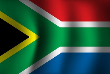 South Africa Flag Background Waving 3D. National Independence Day Banner Wallpaper