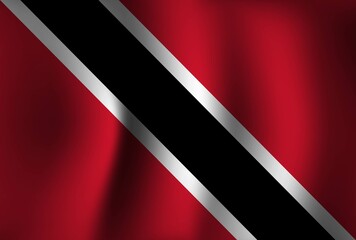 Trinidad and Tobago Flag Background Waving 3D. National Independence Day Banner Wallpaper