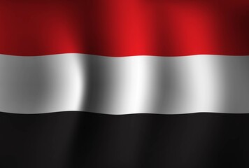 Yemen Flag Background Waving 3D. National Independence Day Banner Wallpaper