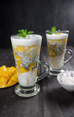 Es Laksamana Mengamuk is a typical ice drink from Riau, Indonesia. Usually served during Ramadan.