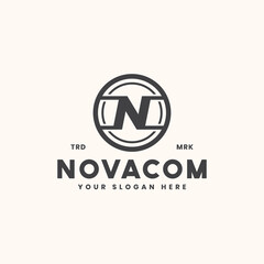 letter n monogram logo