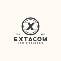letter x monogram logo template