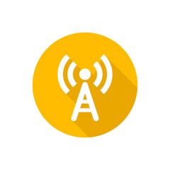 Antena flat icon with shadow