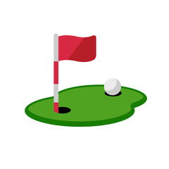Fototapeta na wymiar Golf course vector icon illustration