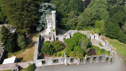 Fototapeta na wymiar Aerial photo of Drum Manor Forest Park Co Tyrone Northern Ireland