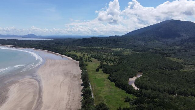The Pugu, Gondol, Siar and Pandan Beaches of Lundu area at the most southern part of Sarawak and Borneo Island