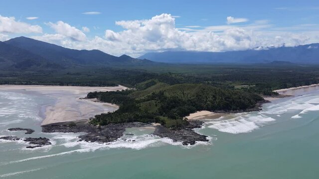 The Pugu, Gondol, Siar and Pandan Beaches of Lundu area at the most southern part of Sarawak and Borneo Island