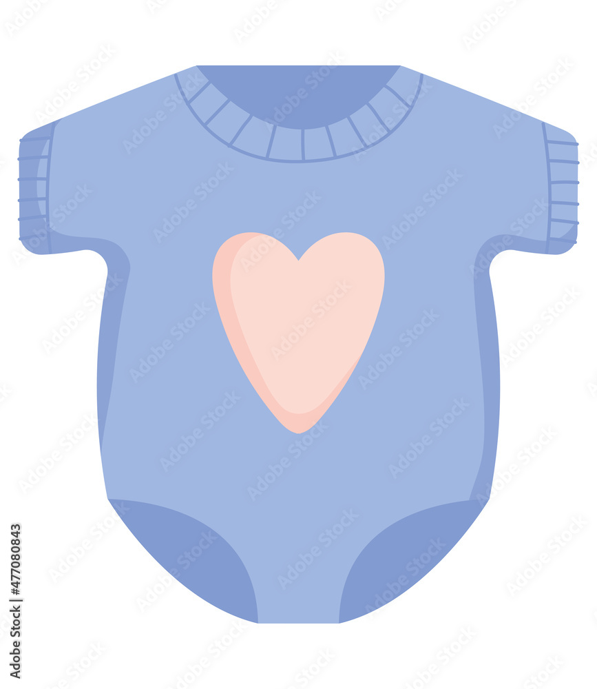 Wall mural heart baby bodysuit