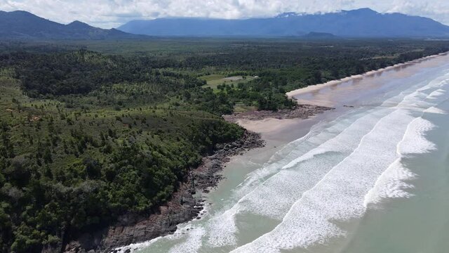 The Pugu, Gondol, Siar and Pandan Beaches of Lundu area at the most southern part of Sarawak and Borneo Island