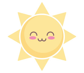 kawaii sun icon