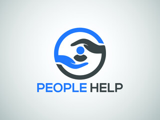 Help people vector logo design 