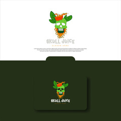 Skull juice logo vector