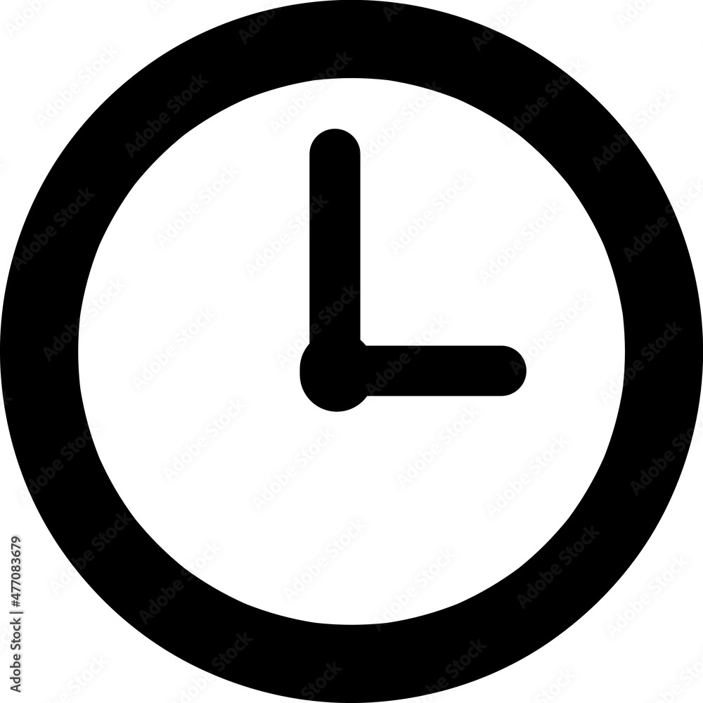 Poster clock icon in trendy flat style isolated on background. clock icon page symbol for your web site des
