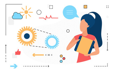 Business performance management and measuring process. Monitoring operational and strategic workflow