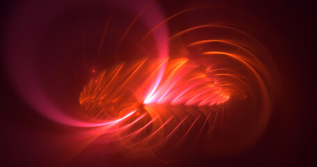 3D rendering abstract colorful fractal light background