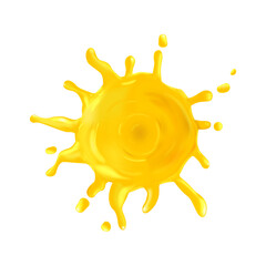 Juice Spot Realistic Composition