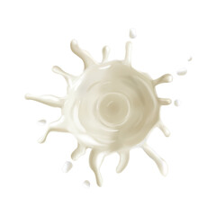 Milk Spot Realistic Composition