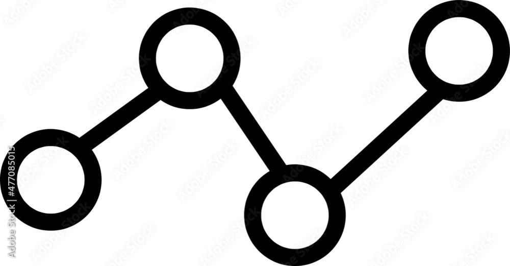 Poster graph icon. simple outline graph vector icon. on white background..eps