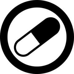 Pill icon in trendy flat style isolated on background..eps