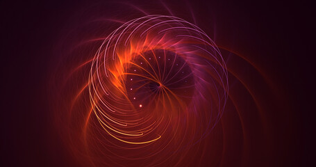 3D rendering abstract round light background